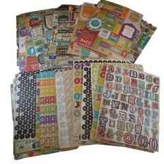 Huge Diecut Scrapbooking Clipboard 46 Sheets Bundle 3500 Pieces Alphabet Phrases