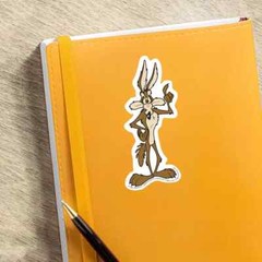 Looney Tunes Wile E Coyote Vinyl Sticker 2 X 3.75″
