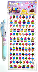 Small Puffy Ice Cream Stickers Scrapbooking Card Journal Planner Giraffe