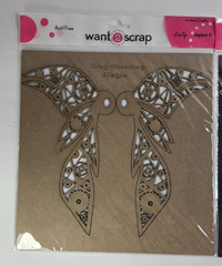 NEW Want 2 Scrap Steampunk Fairy Wings Candy Rosenberg Designs Scrapbooking