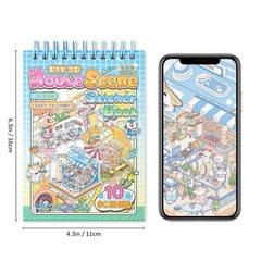 3D Scene Sticker Style 5 DIY Miniature Sticker Book Cute Cartoon Scenes