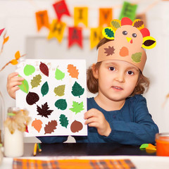 300 PCS Autumn Thanksgiving Fall Leaf Foam Sticker, Self Adhesive Foam Stickers,