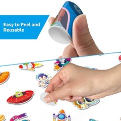 6 Sets 3D Reusable Sticker Books for Toddlers, Puffy Activity Books for Kids