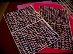 Lot ABC Confections, Toppings, 10×12, Pink & Brown Paper, & 2 Mini ABC’s