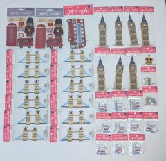 Jolee’s Boutique London UK Sticker Lot 35 Big Ben London Bridge Bus Bulk Craft