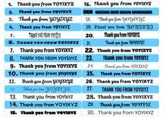 90pcs 25mm round thank you transparent stickers 0.98in clear custom sticker logo