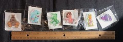 Lot of UNOPENED PACKAGED 6 pieces VINTAGE PUFFY STICKERS kids fun party favors
