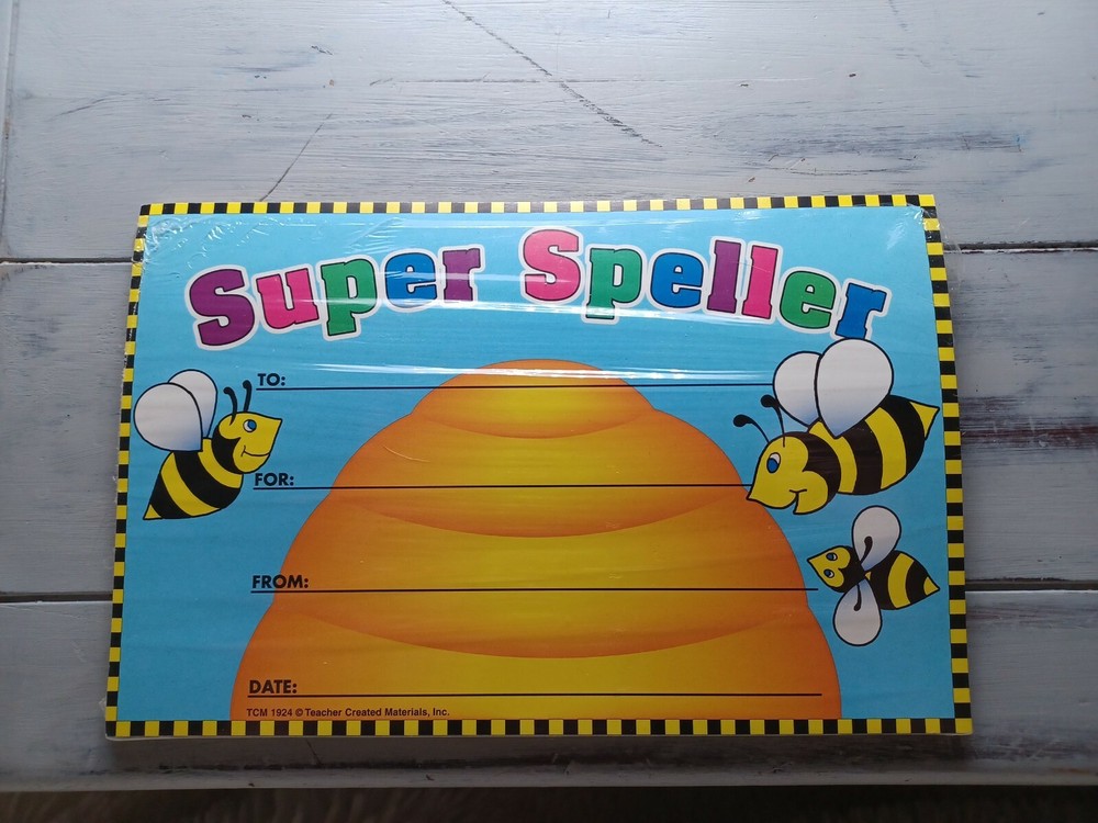 Vintage Super Speller Recognition Awards/Lot Of 24