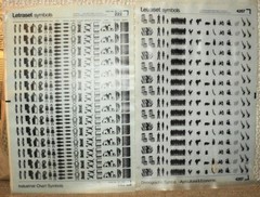Lot of 2 Vintage Letraset Sheets 222 4267