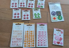 Doodlebug Embellishment Lot Brad’s, Pearls, Jewels, Sprinkles, Pops, Jellishment