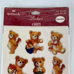 Hallmark Porcelain Cinnamon Bear Keepsake Ornament Stickers 4 Sheets New