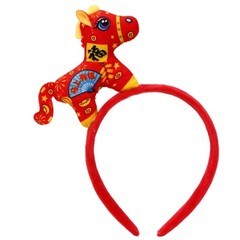 Plush Horse Headbands Festival Theme Event Hairband for Parent Kids Activity