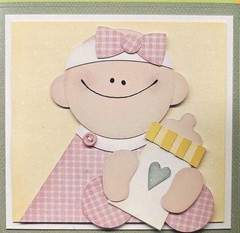 Pebbles Inc Baby Girl Cardstock Stickers Our Baby Girl Label Bottle Bow Snip Its