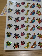 3 Sheets Trend Sparkle Stickers Beaming Bugs Vintage, Zoo Animals Wee