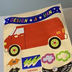 Vintage Sandylion 1990 Stickers Design A Van Metallic Maxi Activity Sheet