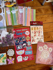 Large Mixed Lot of Metal Paper Thick Cardboard Scrapbooking Accents – includes