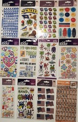 Lot Of 12 STICKO & JOLEE’S BOUTIQUE Scrapbooking Stickers ASSORTED MIX
