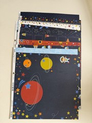 Bo Bunny Blast Off Scrapbook Lot 14 12×12 Papers Stickers Chipboard Space Rare