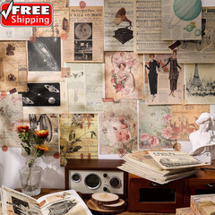 200 Sheets of Vintage Scrapbook Paper, Journaling Scrapbooking Supplies Craft De