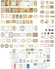 300Pcs Vintage Scrapbooking Papers Decorative Label Tag | Various Patterns,Smoot