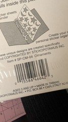 Vintage Stickopotamus stickers Christmas Ornaments / Gifts Presents Lot 2 Packs