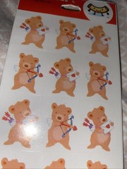 Hallmark Stickeroni Valentine’s Day Stickers Cupid Bear Love