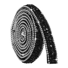 Self Adhesive Resin Rhinestone Strips Diamond Bling for Crafts Black