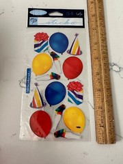Sticko Photo Safe Photo Stickers Party Things Balloons Hat Presents Scrapbooking