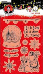 STUDIO LIGHT CLEAR ACRYLIC STAMPS – CHRISTMAS SNOWGLOBE