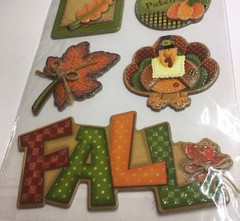 Fall Autumn Theme Scrapbook Stickers And Chipboard Embellishments Sealed 2 Packs