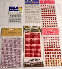 MIXED LOTOF GEMS-RED/PINK/ WHITE! SO SPARKLY! 1000 PLUS PIECES!
