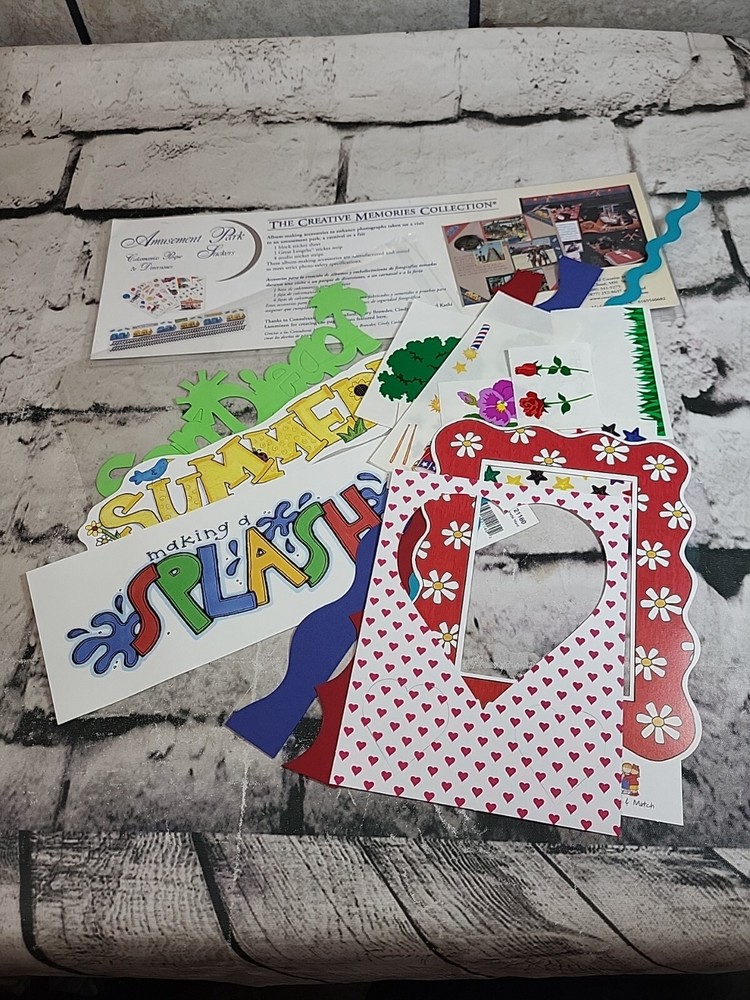 Scrapbooking Lot Die-Cut Embellishments Borders Stickers Frames Amusement Park