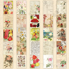 537Pcs Vintage Washi Stickers and Papers for Scrapbooking, Ephemera Book for Jou