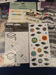 Various Scrapbooking Stickers & Metal Sticker Lot Of 14
