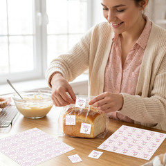 Cottage Food Law Labels Stickers – 1000 Count Baked with Love Adhesive Square De