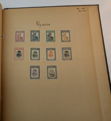 VTG Scrapbook Book Album with Stamps Collection Worldwide by Betty Alice Pence