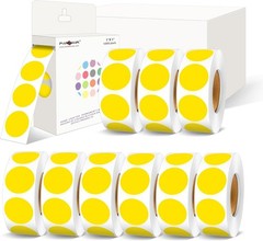 Color Code Dot Stickers, Round 1 inch Polka Circle Round Dot Labels 10000 PCS…