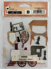 RARE Jolee’s Nostalgiques Hobby Vintage Toys Train Chess Scrapbooking Stickers