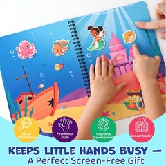 Reusable Mermaid Dress Up Sticker Book. 75 Jelly Stickers. Travel Toy 1-5.