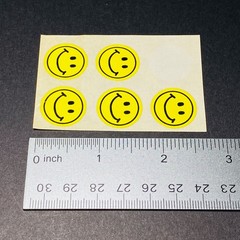 Vtg Stickers Happy Face 80’s Yellow Smiley 5 Count Peel & Stick Teacher Reward