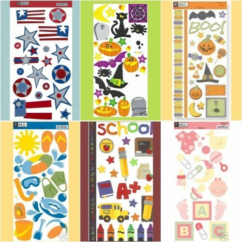 PEBBLES INC ETC CARDSTOCK STICKERS CELEBRATIONS HOLIDAYS 6″ x 13″ SCRAPBOOKING