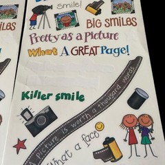 MAMBI sticker Sheets Set Of 2 Camera Pictures Smile 2001 Open & Missing