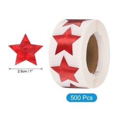 500pcs Star Stickers 1 Inch Self-Adhesive Stickers Label for Shop Home Red