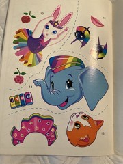 VTG 1993 Lisa, Frank, Sticker Fun Rainbow Hollywood Bear Golden Books 2239 Rare