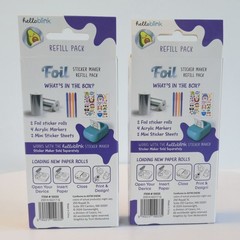 Hello Blink Foil Sticker Maker Refill Pack Lot of 2 (80 Count EACH) New Sealed
