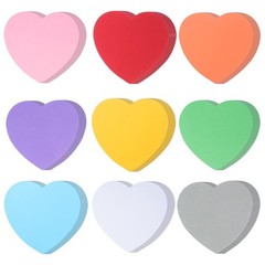 72 Pcs Heart Cutouts – 6 Inch Heart Shaped Cards – Assorted Color for Valenti…