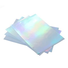 22 Sheets A4 Printable Holographic Sticker Paper Efficient Inkjet For DIY