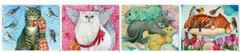 12 BEAUTIFUL SEASONAL © Amy Rosenberg KITTEN CAT KITTY STICKERS USA MADE #52