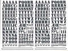 MECANORMA Dry Transfer Lettering 23.96 LN #861 STENCIL 16mm