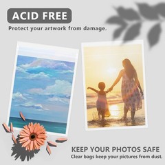High-Quality Acid-Free Crystal Clear Bags for Preserving 9×12 Art & Prints